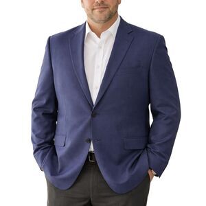 Calvin Klein 46R Modern Fit Blue Blazer Sport Coat Suit Jacket Stretch 2-Button